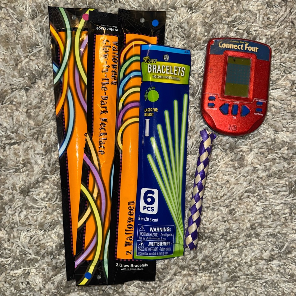 Glow-in-the-Dark Halloween Accessories and Connect Four Game